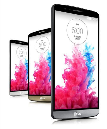 LG G3 χρώματα στη μπροστινή όψη