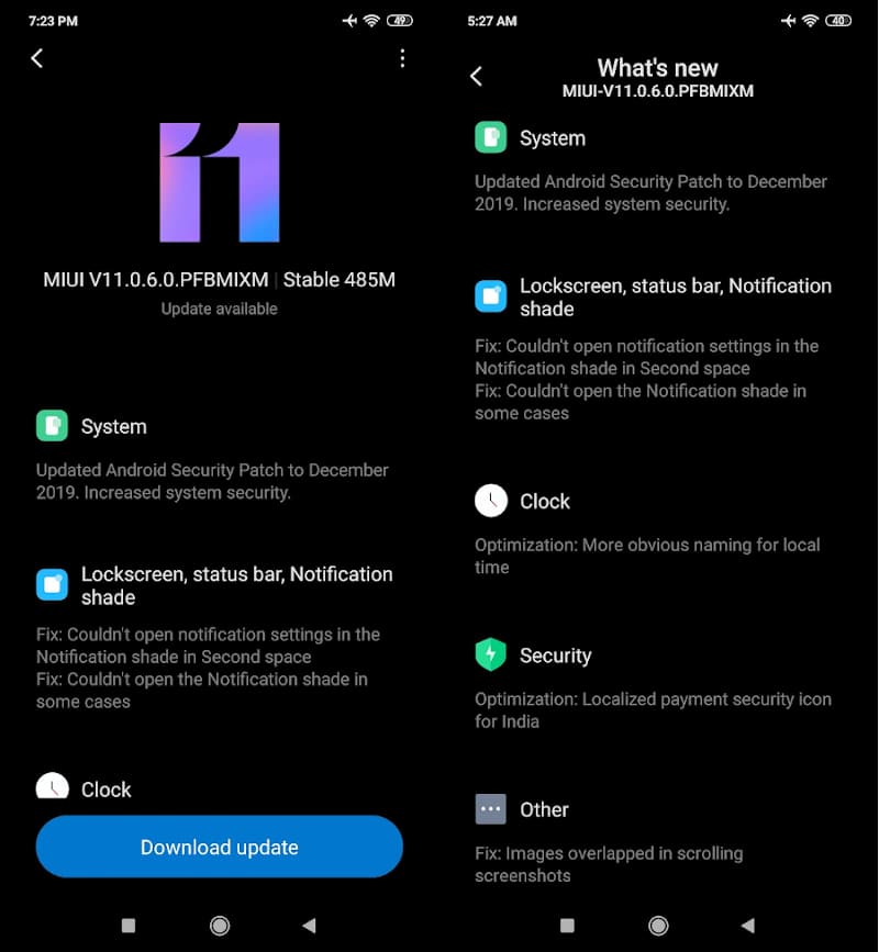 Xiaomi Mi 9 SE update